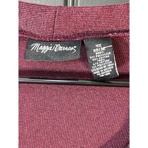 Maggie Barnes Burgundy with Black Stripes Sweater 4x 30/32